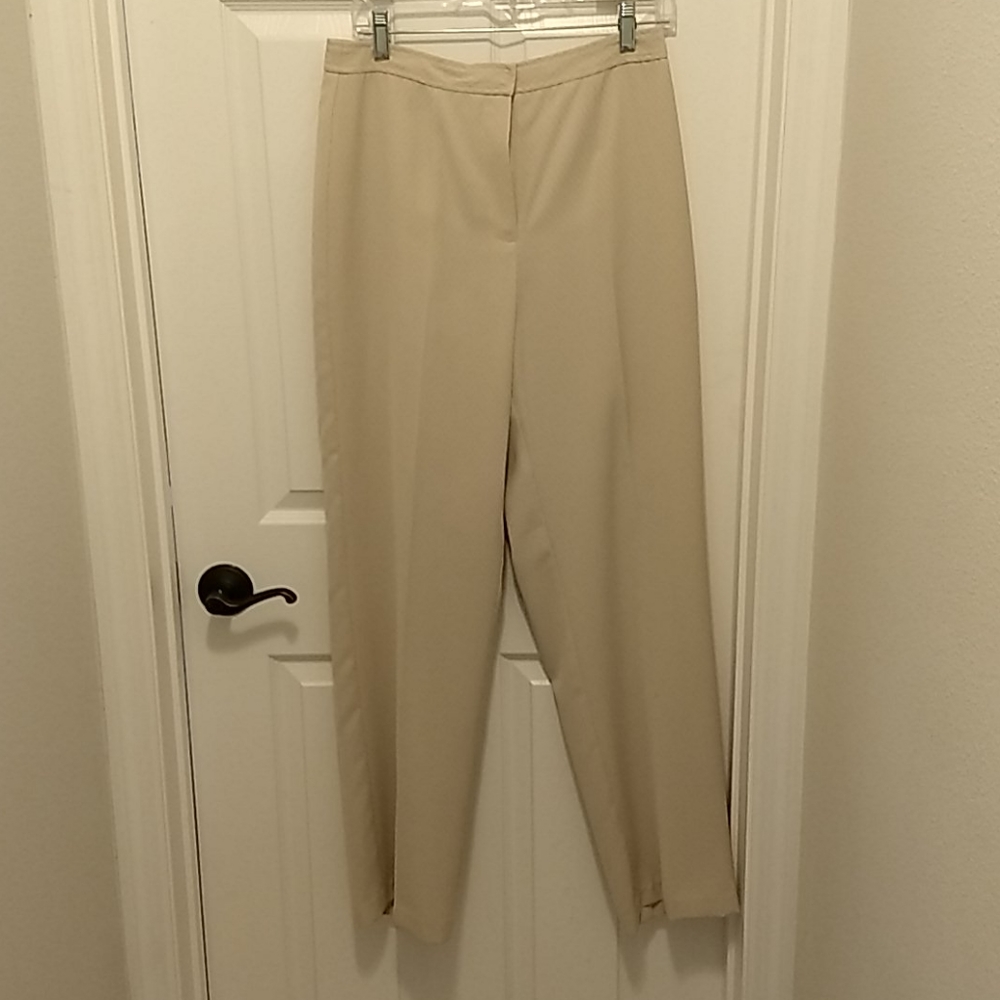 Liz Claiborne Villager Cream Dot Dress Slack Sz 10